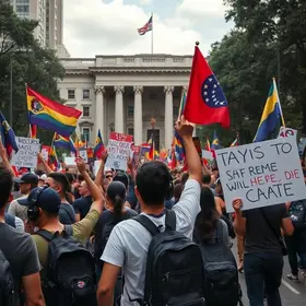 estudantes e sindicalistas de SP
