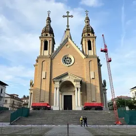retomada das obras no Largo do Santuário de Nossa Senhora da Penha